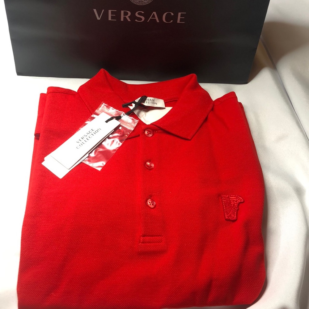 VERSACE COLLECTION RED POLO